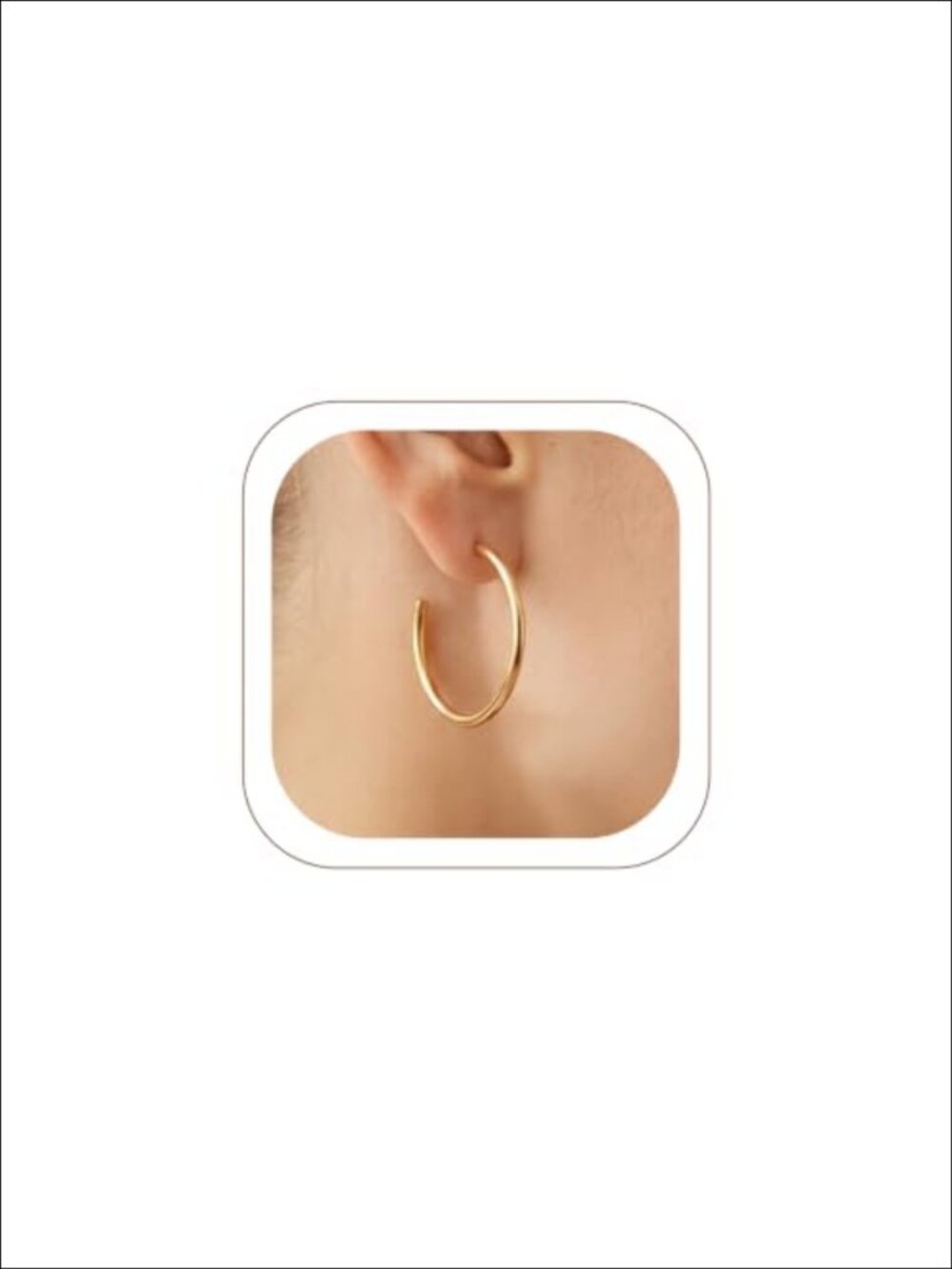Open Hoop Earrings Stainless Steel Minimalist Thin Hoops